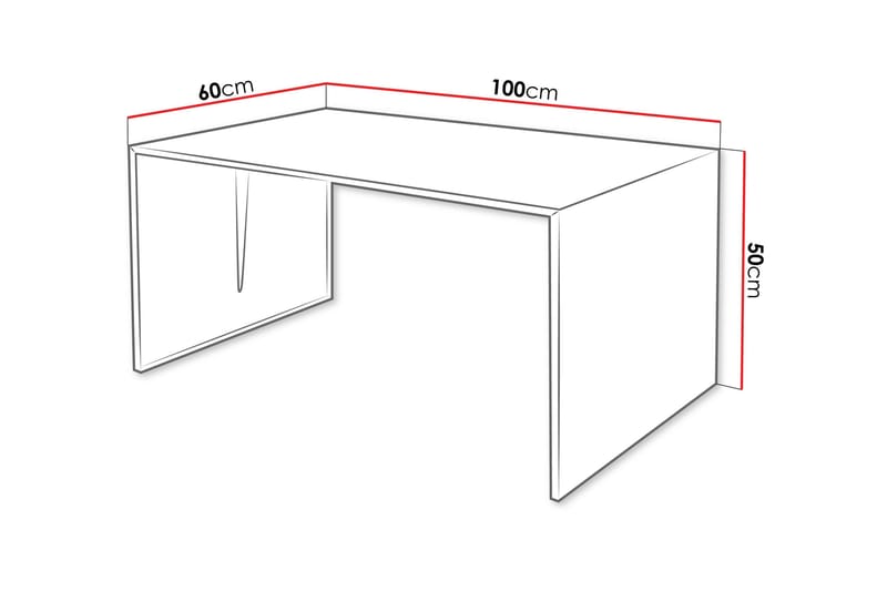Nerima Sofabord 100 cm Rektangulært i Tre - Svart - Møbler - Bord - Sofabord