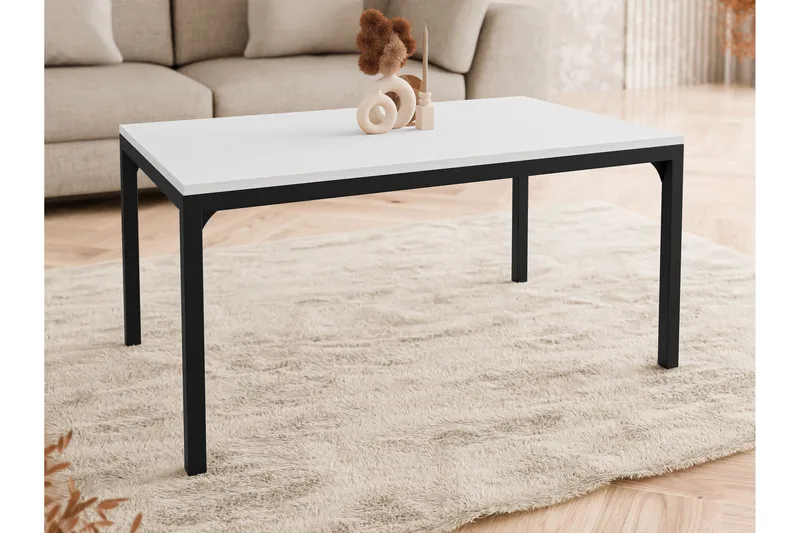 Nerima Sofabord 100 cm - Svart Og Hvitt - Møbler - Bord - Sofabord