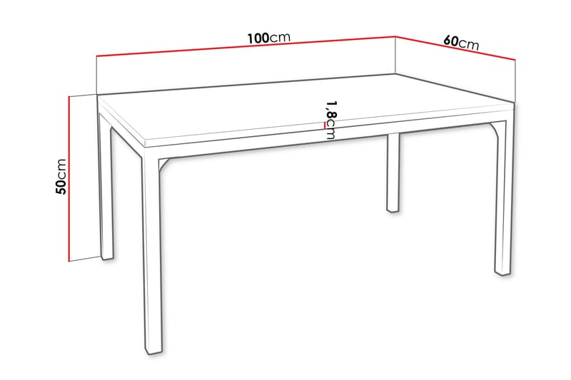 Nerima Sofabord 100 cm - Svart - Møbler - Bord - Sofabord