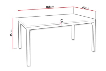 Nerima Sofabord 100 cm - Svart/Beige - Møbler - Bord - Sofabord