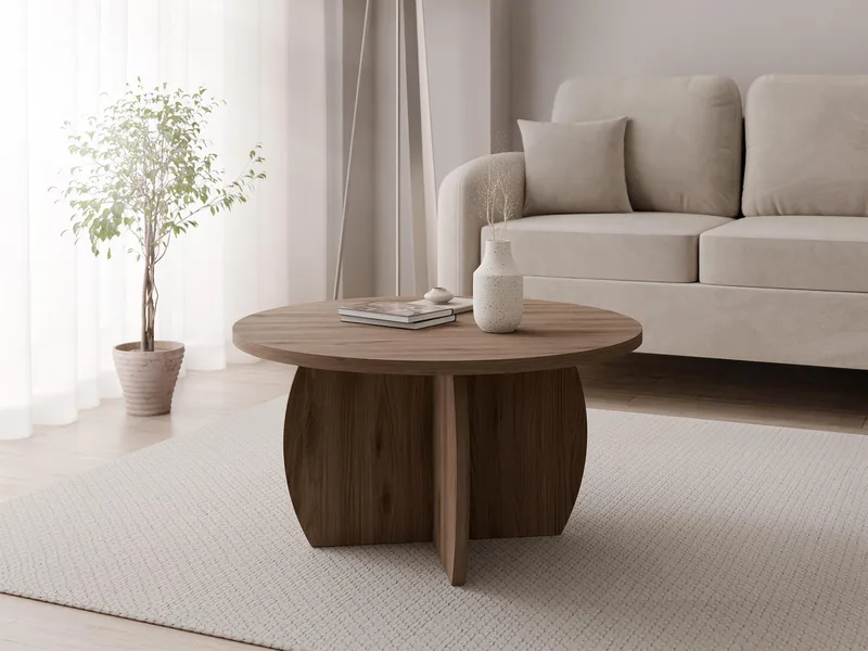 Neyloren Sofabord rundt 74 cm - Brun - Møbler - Bord - Sofabord