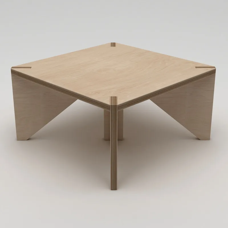 Nirena Sofabord 75 cm, Naturlig tre