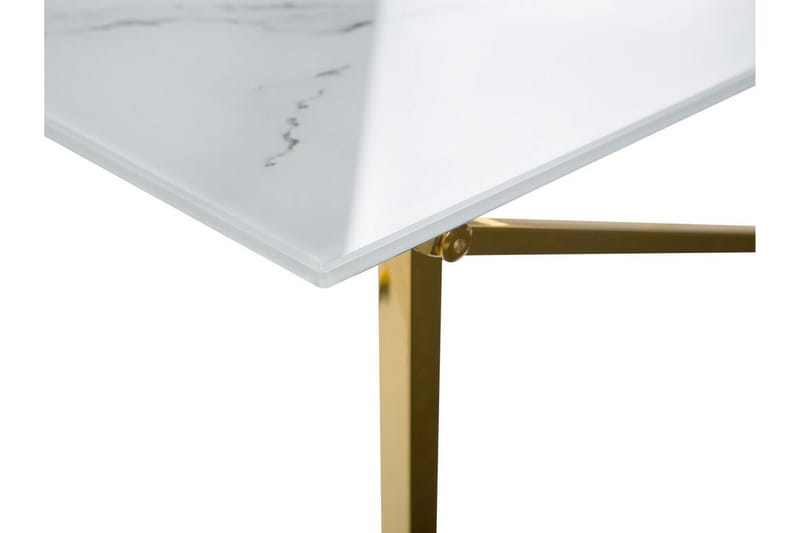 Nod Sofabord 100 cm Marmormønster - Hvit/Gull - Sofabord