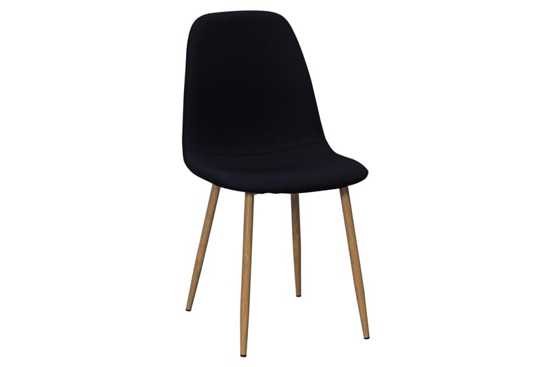 Noira Ovalt Spisebord 220 cm Eik + 6 Nibe stol svart med eikeben - Natur/Svart - Møbler - Bord - Spisegrupper
