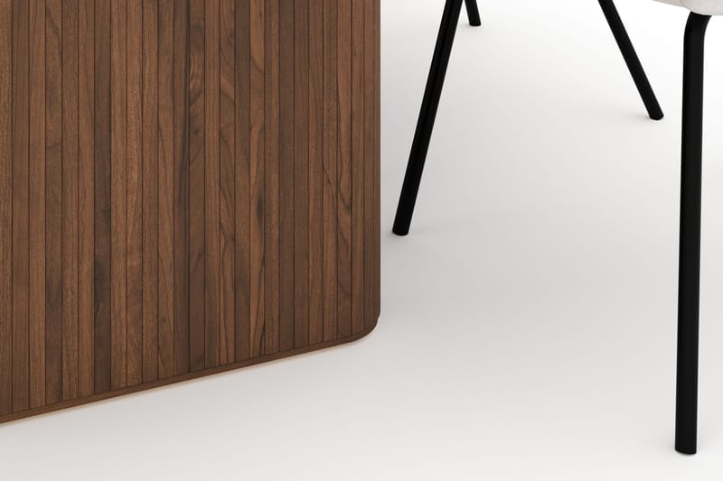 Noira Ovalt Spisebord 220 cm med 6 Berit Stoler - Brun - Møbler - Bord - Spisegrupper