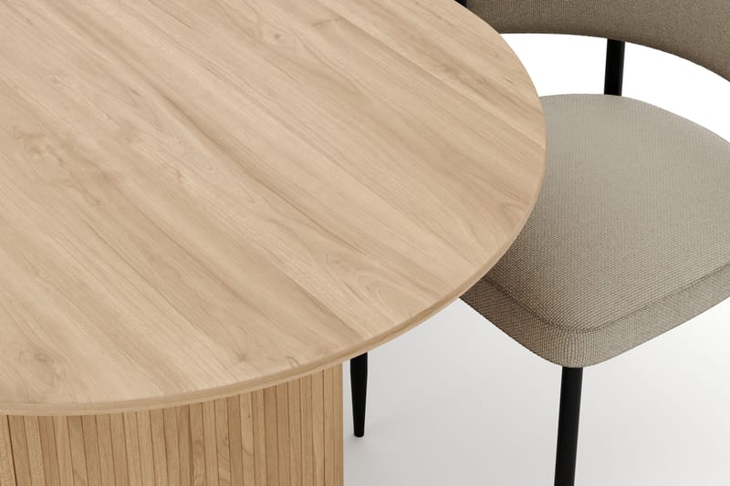 Noira Ovalt Spisebord 220 cm med 6 Sawako Stoler - Natur - Møbler - Bord - Spisegrupper
