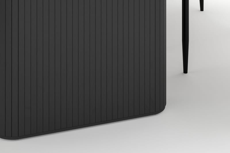 Noira Ovalt Spisebord 220 cm med 6 Sawako Stoler - Svart - Møbler - Bord - Spisegrupper