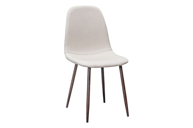 Noira Ovalt Spisebord 220 cm Svart + 6 Nibe stol beige med valnøttben - Svart/Beige - Møbler - Bord - Spisegrupper
