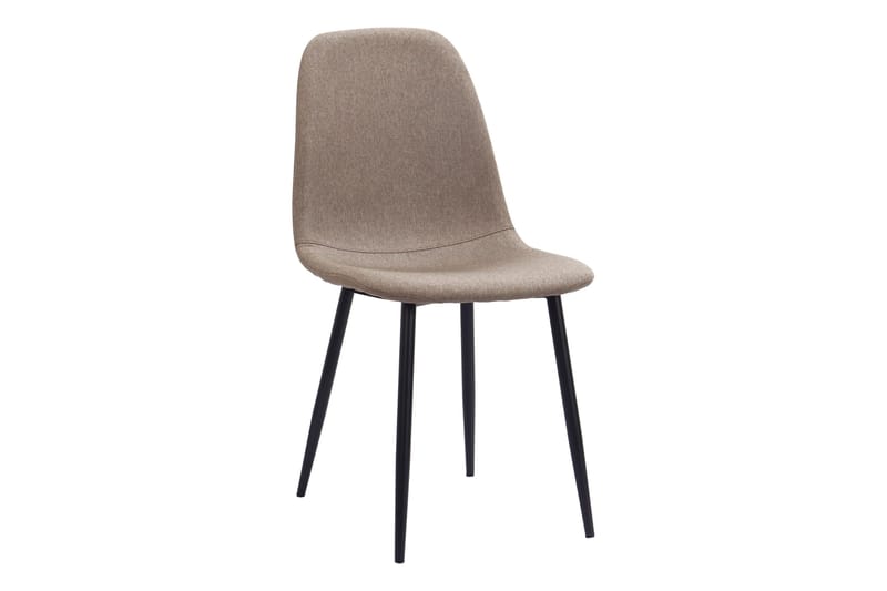 Noira Ovalt Spisebord 220 cm Svart + 8 Nibe stol brun med svarte ben - Svart/Brun - Møbler - Bord - Spisegrupper