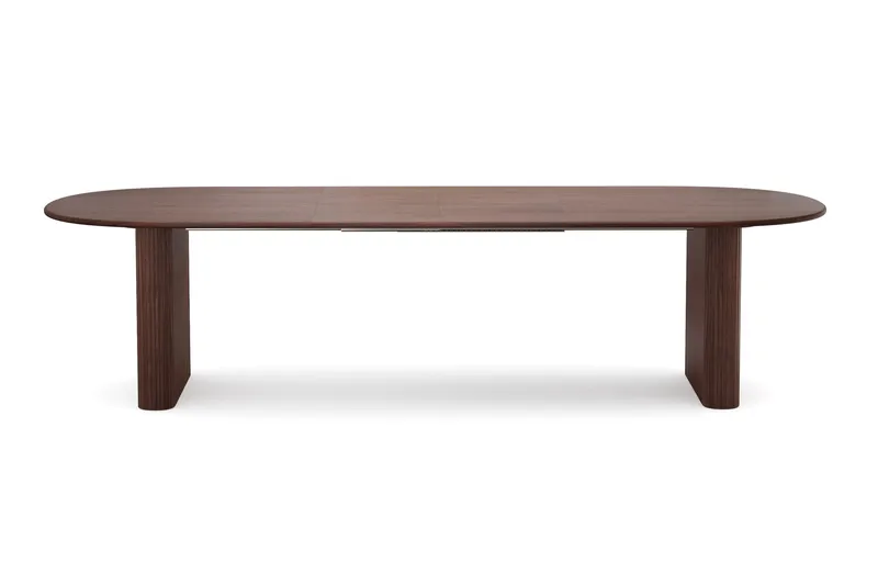 Noira spisegruppe, uttrekkbar 220–320 cm, med 6 Greya spisestoler - Valnøtt - Møbler - Bord - Spisegrupper