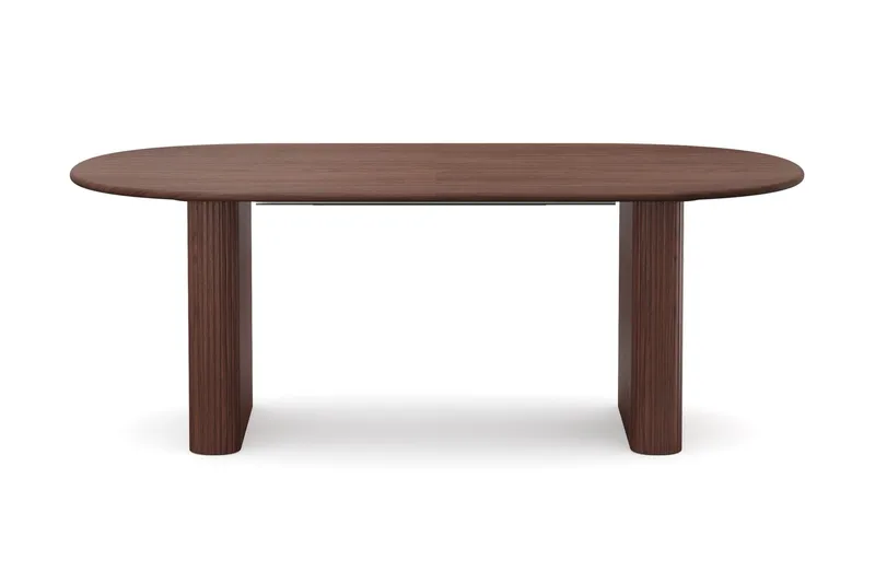 Noira spisegruppe, uttrekkbar 220–320 cm, med 6 Greya spisestoler - Valnøtt - Møbler - Bord - Spisegrupper