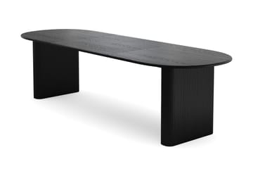Noira Spisegruppe 220-320 cm uttrekkbar med 6 Nibe Plus Spisestoler - Svartlasert eik - Møbler - Bord - Spisegrupper
