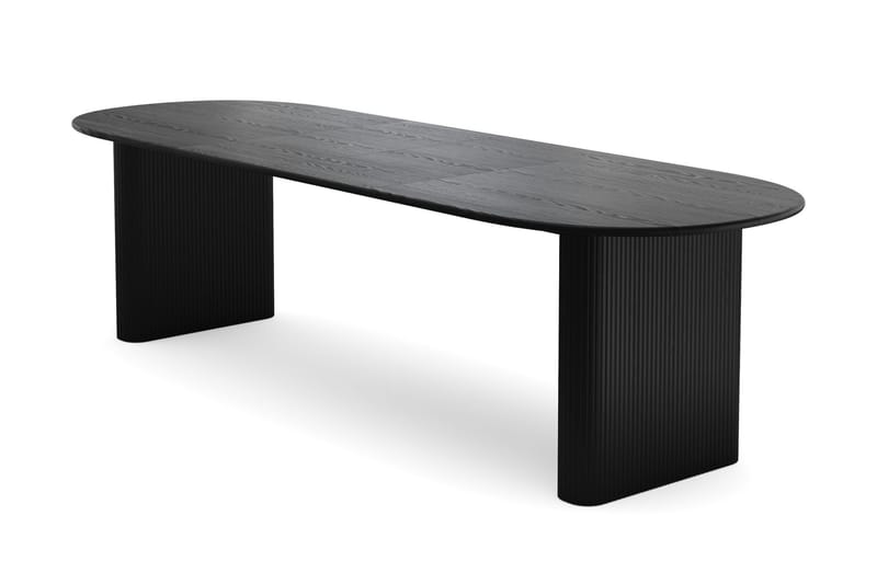 Noira Spisegruppe 220-320 cm uttrekkbar med 6 Nibe Plus Spisestoler - Svartlasert eik - Møbler - Bord - Spisegrupper