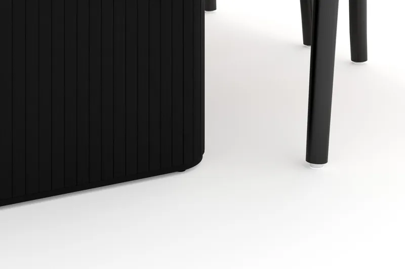 Noira Spisegruppe 220 cm Eik med 6 Dastoori Spisestoler - Svart - Møbler - Bord - Spisegrupper