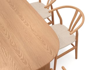 Noira spisegruppe rektangulær 180 cm eik med 6 Dastoori spisestoler - Eik - Møbler - Bord - Spisegrupper