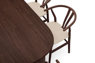 Noira spisegruppe rektangulær 180 cm valnøtt med 6 Dastoori spisestoler - Valnøtt - Møbler - Bord - Spisegrupper