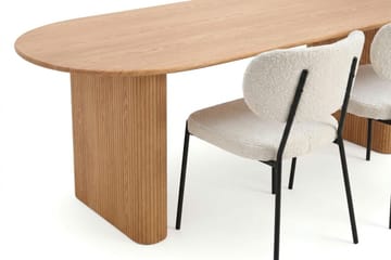Noira spisegruppe rektangulær 220 cm eik med 6 Gemmiano spisestoler - Eik - Møbler - Bord - Spisegrupper