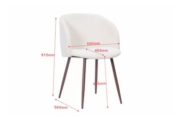 Noira Spisegruppe rektangulær 220 cm med 6 Greya Spisestoler - Valnøtt - Møbler - Bord - Spisegrupper