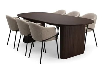 220 cm - Hvitbeiset eik
