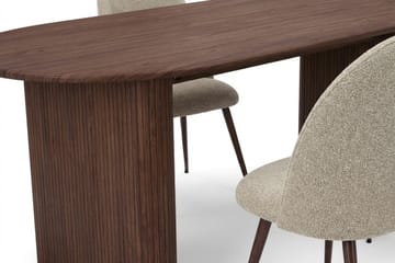 Noira spisegruppe rektangulær 220 cm valnøtt med 6 Nibe Plus spisestoler - Valnøtt - Møbler - Bord - Spisegrupper