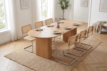 Noira spisegruppe uttrekkbar 160–220 cm eik med 6 Build spisestoler - Eik - Møbler - Bord - Spisegrupper