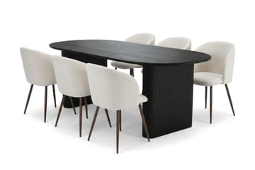 160-220 cm - Svartbeiset eik