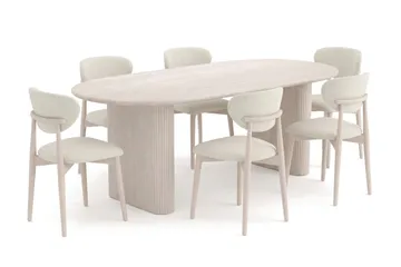 160-220 cm - Hvit