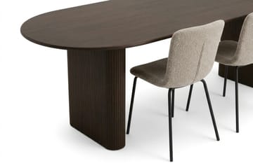 Noira spisegruppe uttrekkbar 220–320 cm røkt eik med 6 Katy spisestoler - Røkt eik - Møbler - Bord - Spisegrupper