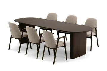 220-320 cm - Hvitbeiset eik