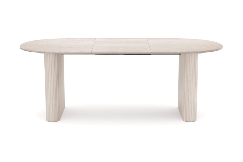 Noira Uttrekkbart Spisebord 160/220×100 cm - Hvitlasert - Møbler - Bord - Spisebord & kjøkkenbord