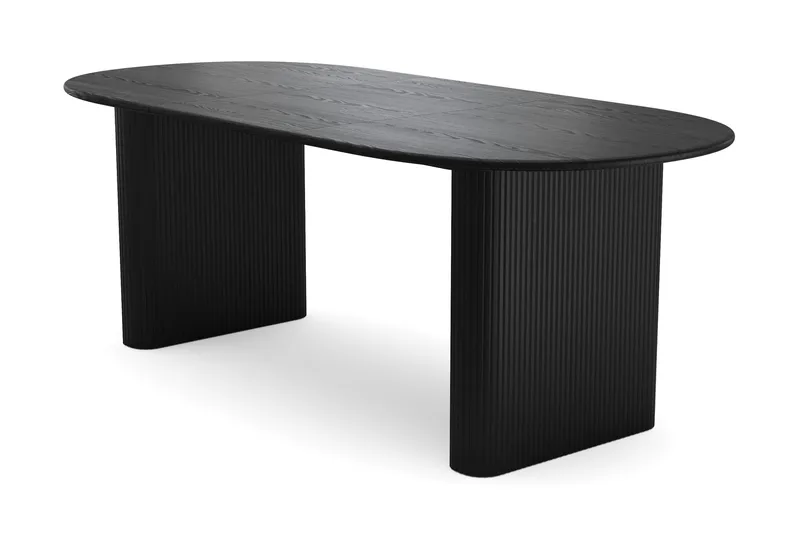 Noira Uttrekkbart Spisebord 160/220×100 cm, Svart