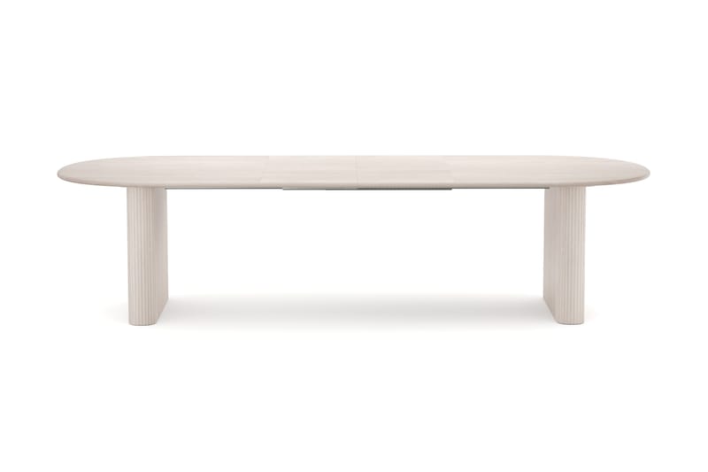 Noira Uttrekkbart Spisebord 220/320×100 cm - Hvitlasert - Møbler - Bord - Spisebord & kjøkkenbord
