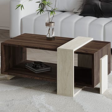 Norell Sofabord 90x40x49 cm - Travertine Walnut - Møbler - Bord - Sofabord