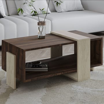 Norell Sofabord 90x40x49 cm - Travertine Walnut - Møbler - Bord - Sofabord