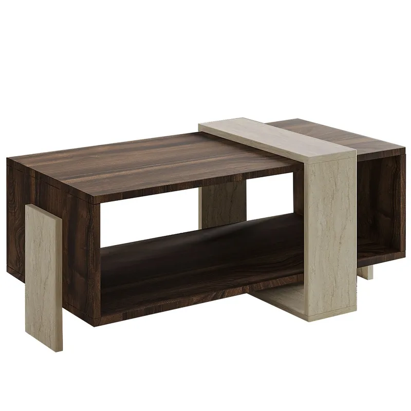 Norell Sofabord 90x40x49 cm - Travertine Walnut - Møbler - Bord - Sofabord