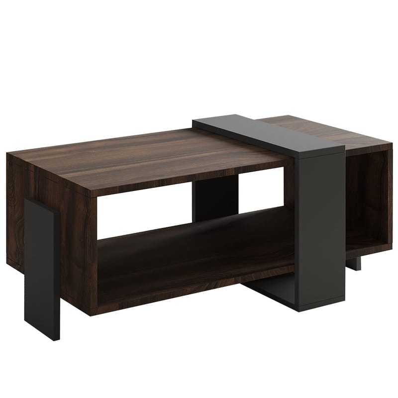 Norell Sofabord 90x40x49 cm - Valnøtt og antrasitt - Møbler - Bord - Sofabord