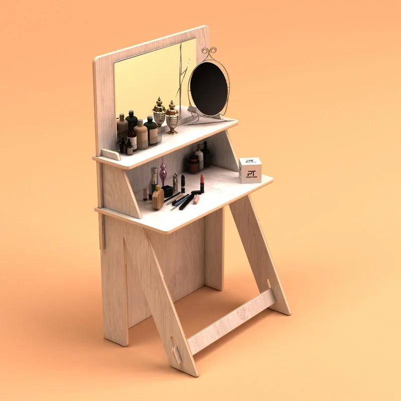 Norena Sminkebord 85 cm, Naturlig tre