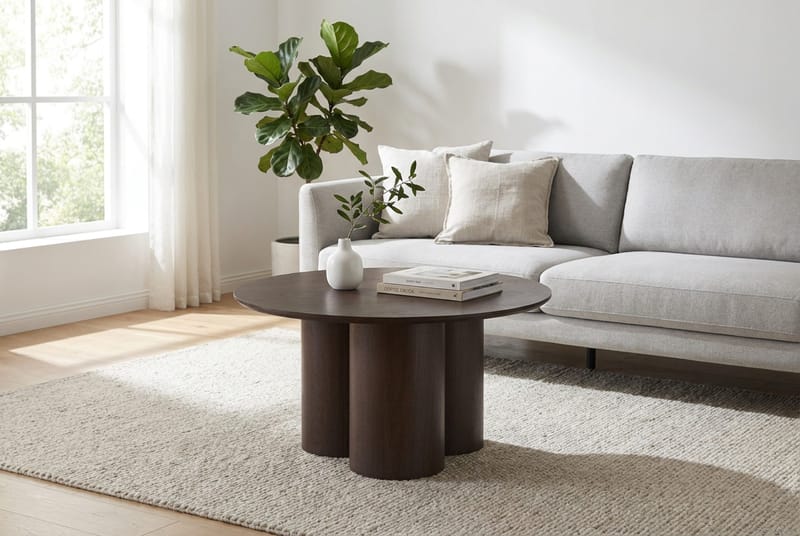 Nova Sofabord Rundt 85 cm - Røkt eik - Møbler - Bord - Sofabord