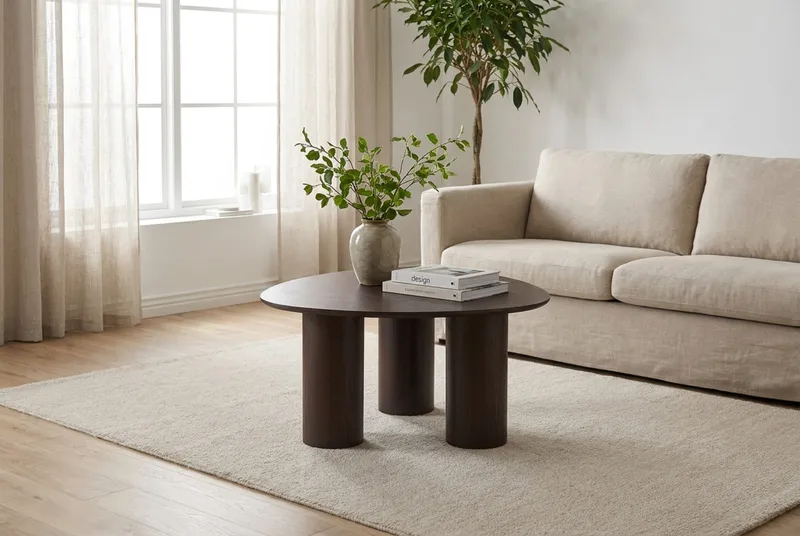Nova sofabord trekantet 85 cm - Røkt eik - Møbler - Bord - Sofabord