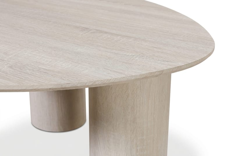 Nova Sofabord Triangelformet 85 cm - Hvitlasert - Møbler - Bord - Sofabord