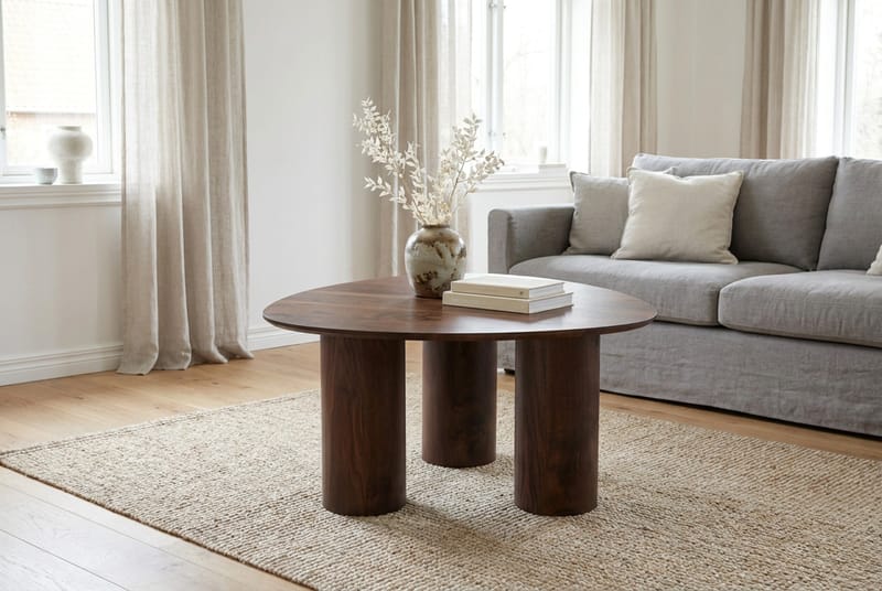 Nova Sofabord Triangelformet 85 cm - Valnøtt - Møbler - Bord - Sofabord