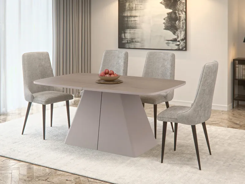 Novaj Spisebord uttrekkbart 180-256 cm - beige, lysebrun - Møbler - Bord - Spisebord & kjøkkenbord