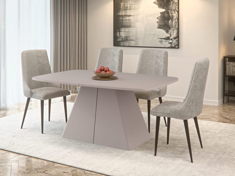 Novaj Spisebord uttrekkbart 180-256 cm - beige - Møbler - Bord - Spisebord & kjøkkenbord