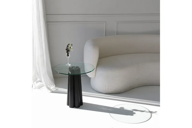 Novera Stuebord 50 cm - Gjennomsiktig/Sort - Møbler - Bord - Sofabord