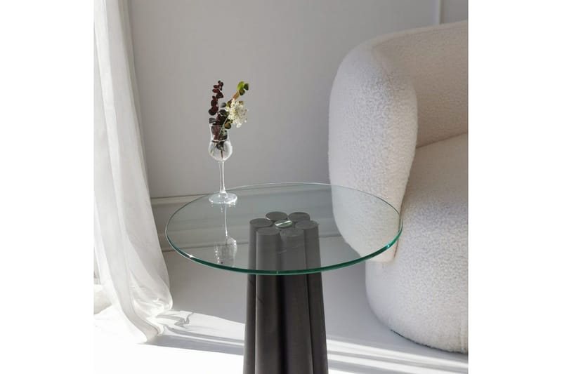 Novera Stuebord 50 cm - Gjennomsiktig/Sort - Møbler - Bord - Sofabord