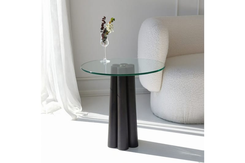 Novera Stuebord 50 cm - Gjennomsiktig/Sort - Møbler - Bord - Sofabord