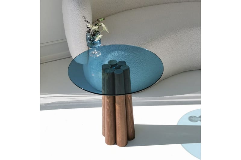 Novera Stuebord 50 cm - Valnøtt/Blå - Møbler - Bord - Sofabord