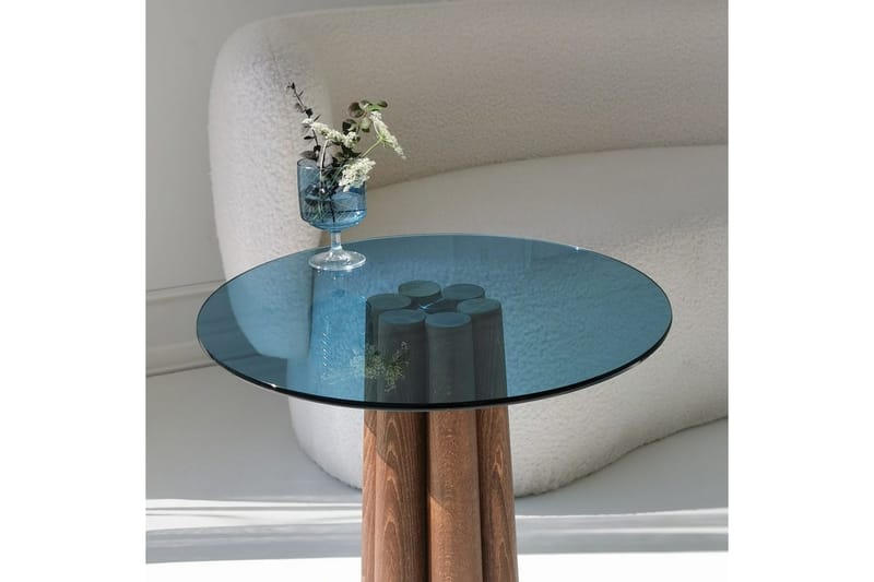 Novera Stuebord 50 cm - Valnøtt/Blå - Møbler - Bord - Sofabord