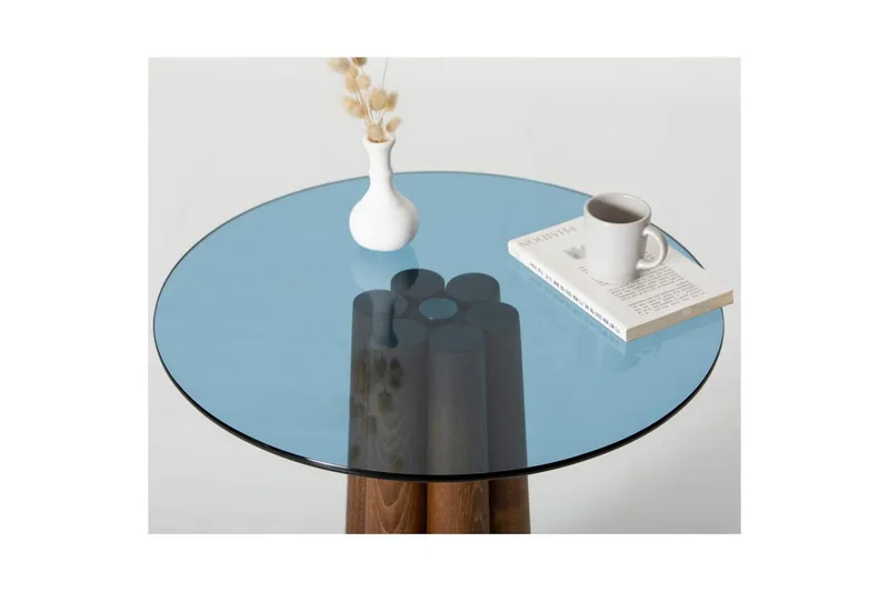 Novera Stuebord 50 cm - Valnøtt/Blå - Møbler - Bord - Sofabord