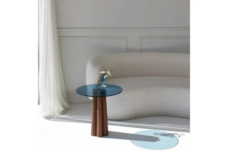 Novera Stuebord 50 cm - Valnøtt/Blå - Møbler - Bord - Sofabord